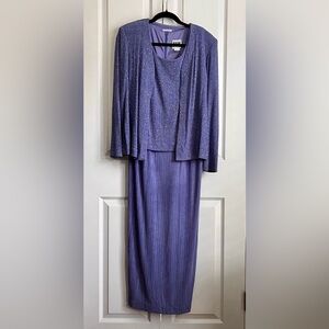 R & M RICHARDS, WOMENS, GOWN & JACKET, BLUE, size 10